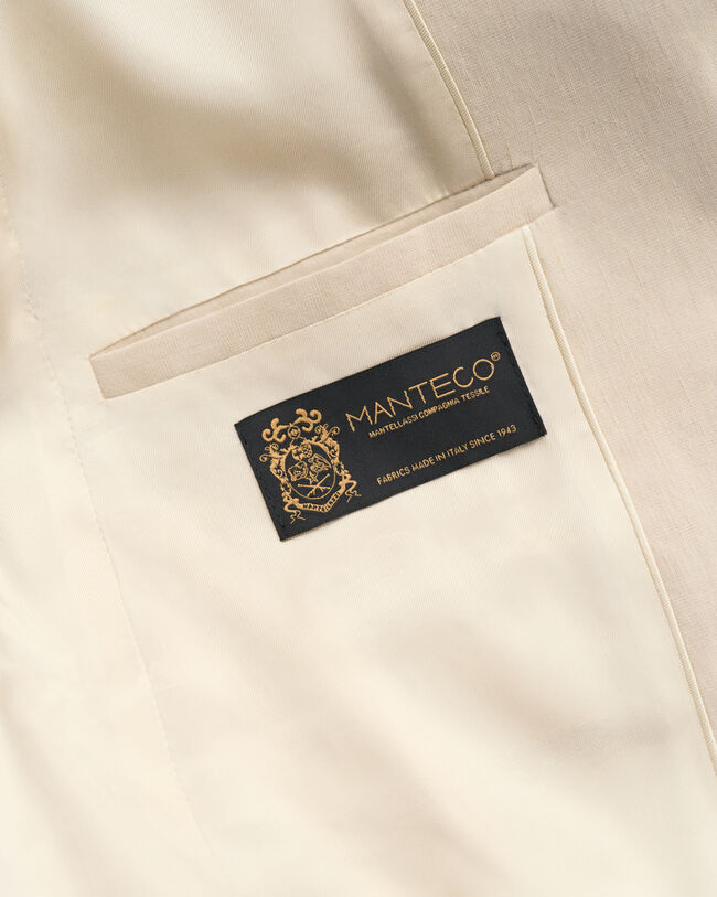 Regular Fit Stretch Leinen Blazer