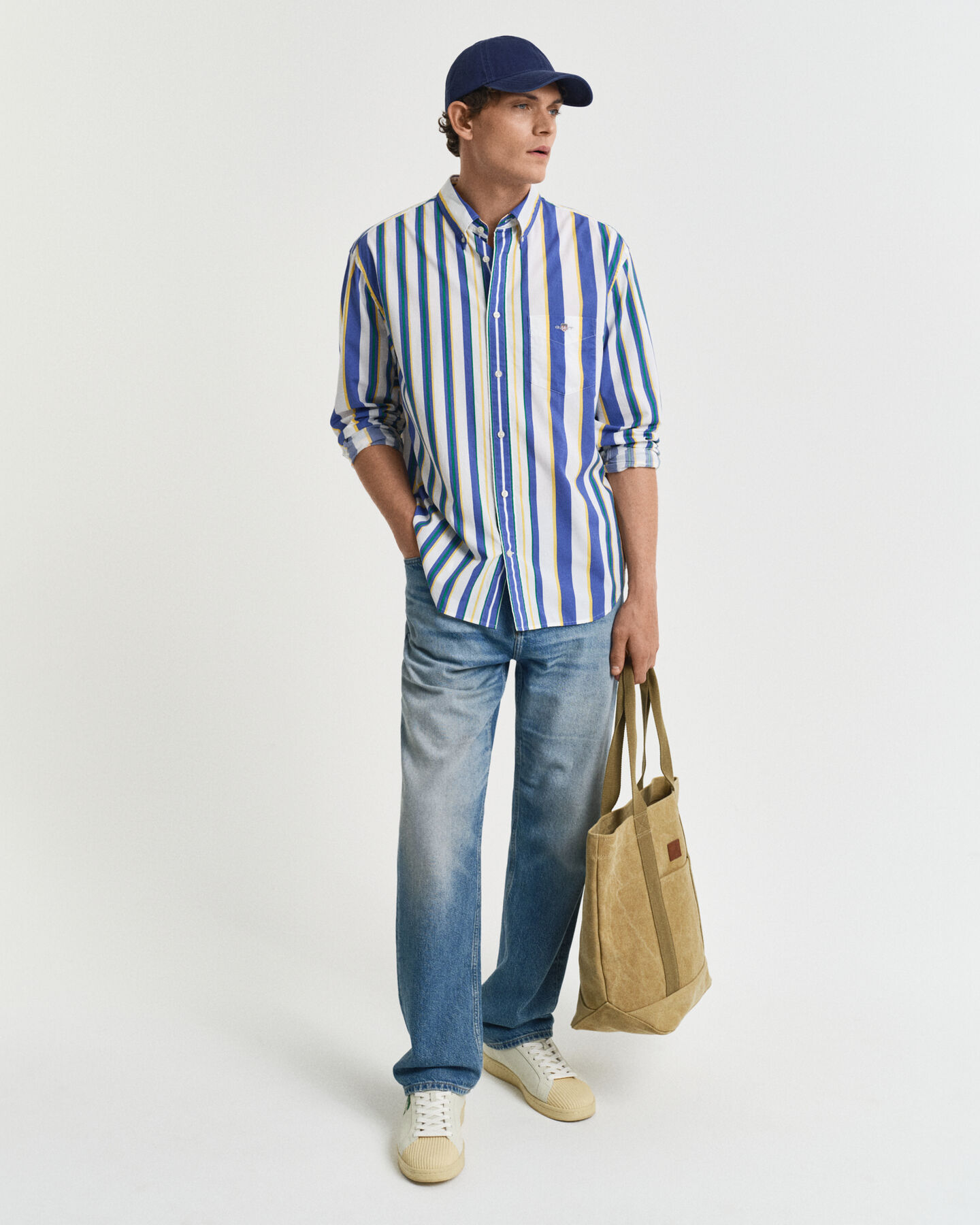 Relaxed Fit Hemd mit Streifen-Print