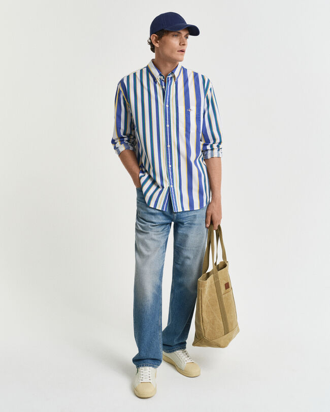 Relaxed Fit Hemd mit Streifen-Print