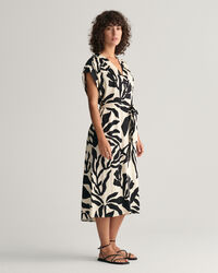 Palm Print Kurzarmkleid