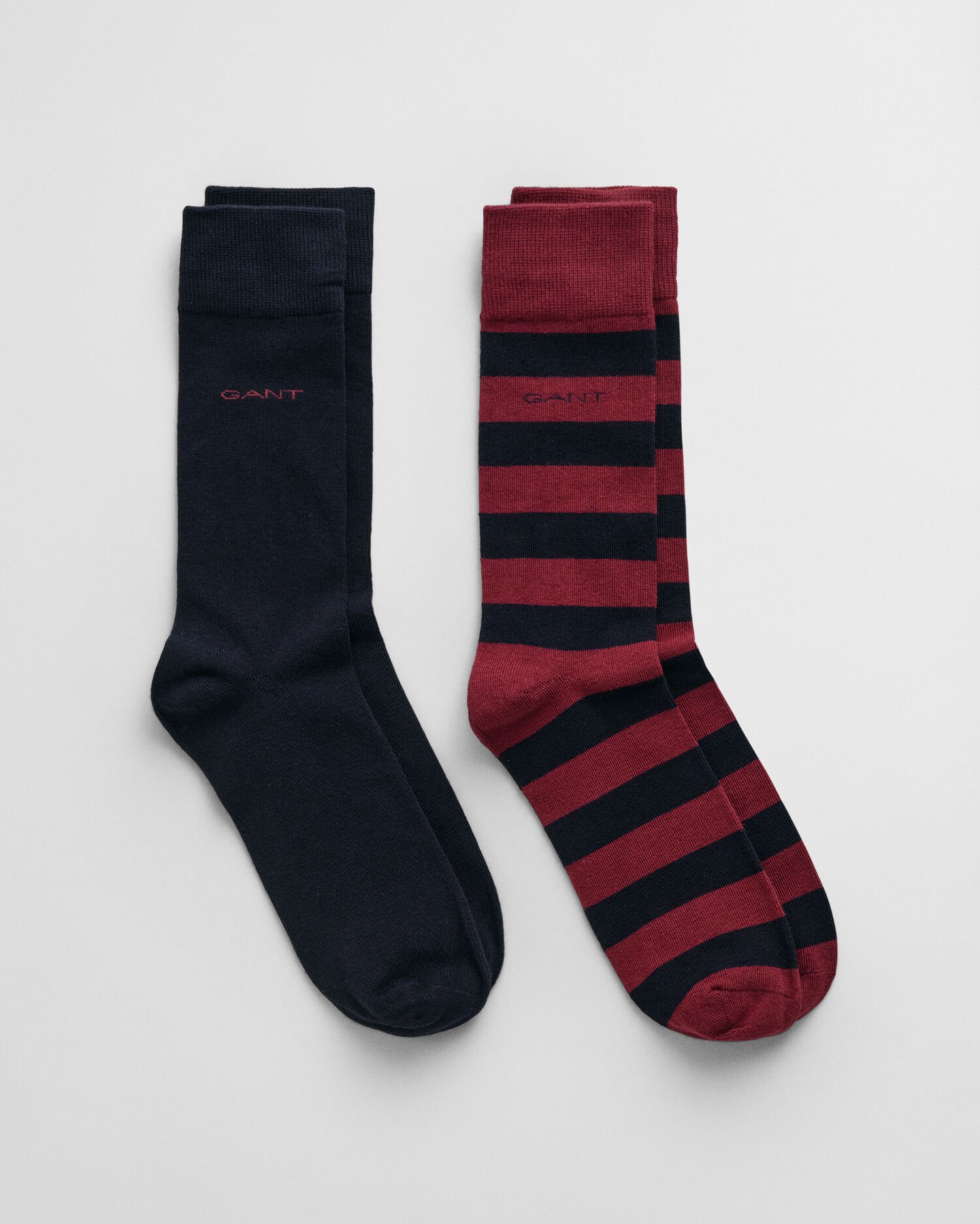 2-Pack Barstripe & Solid Socks