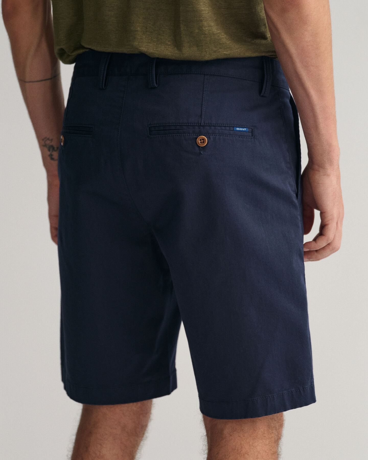 Hallden Slim Fit Twill-Shorts
