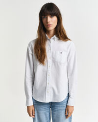 Regular Fit Classic Oxford-Bluse mit Streifen