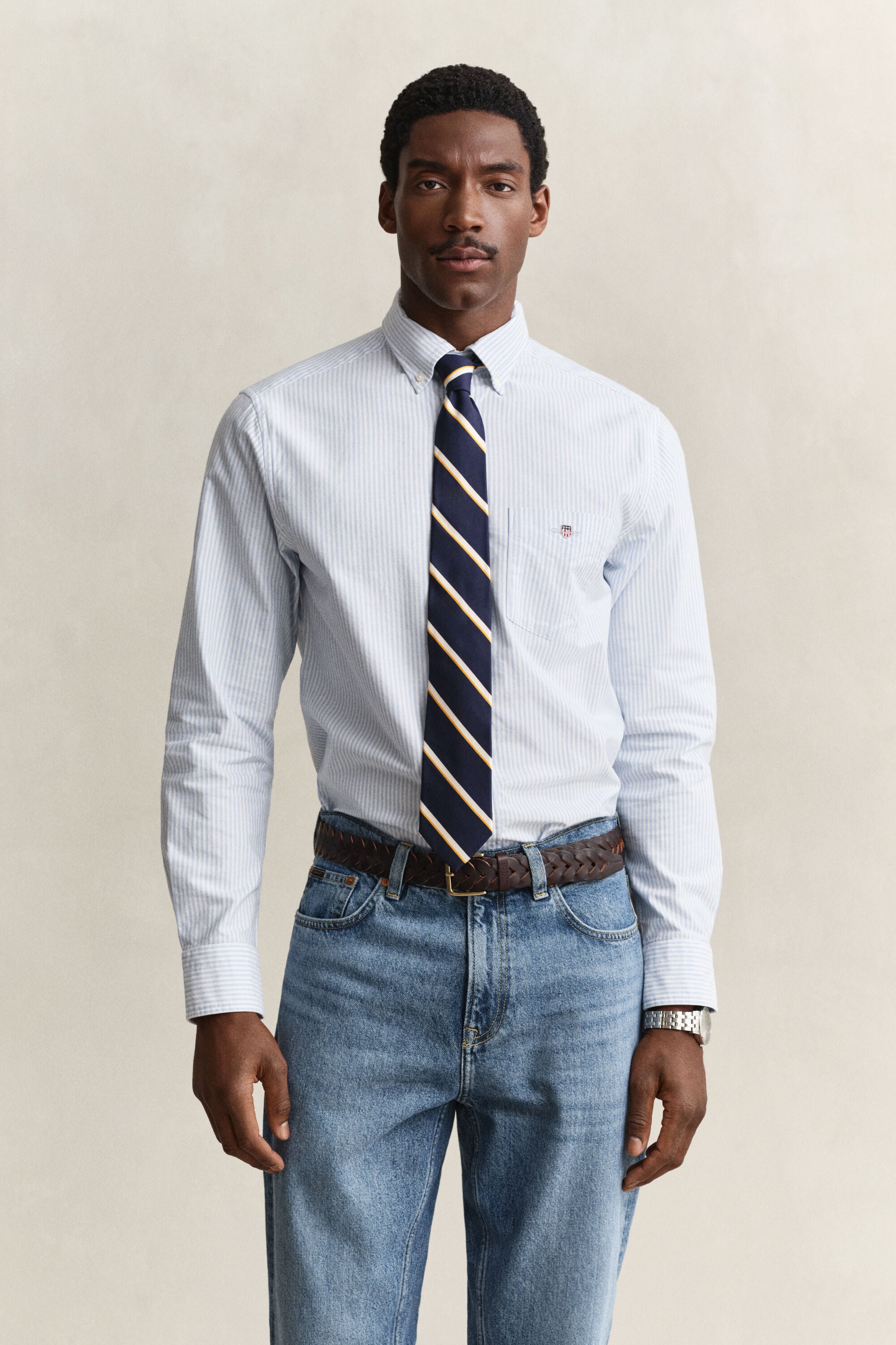Classic Regular Fit Oxford-Hemd mit Streifen