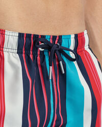 Classic Fit Badeshorts mit Streifen-Print