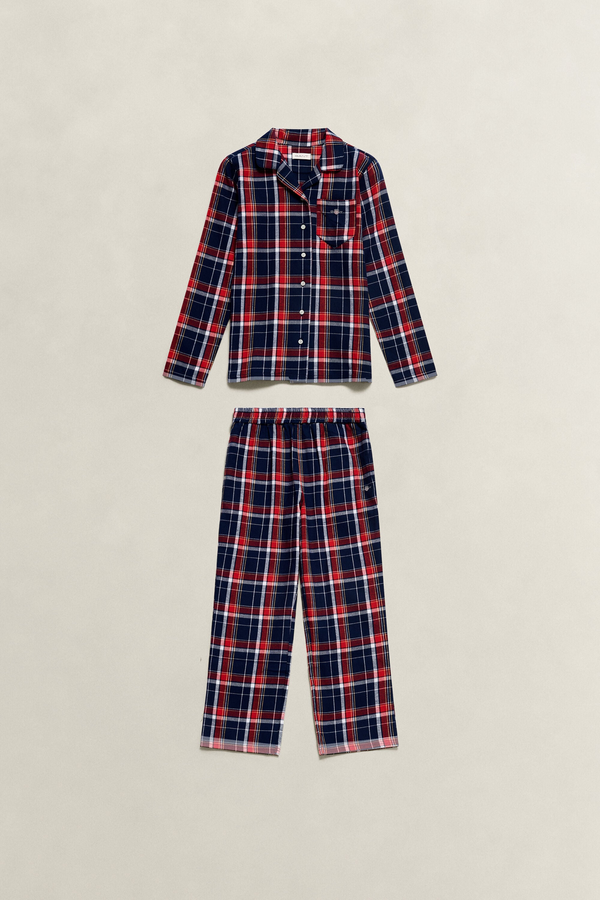 Pyjama en flanelle à motif écossais Ado