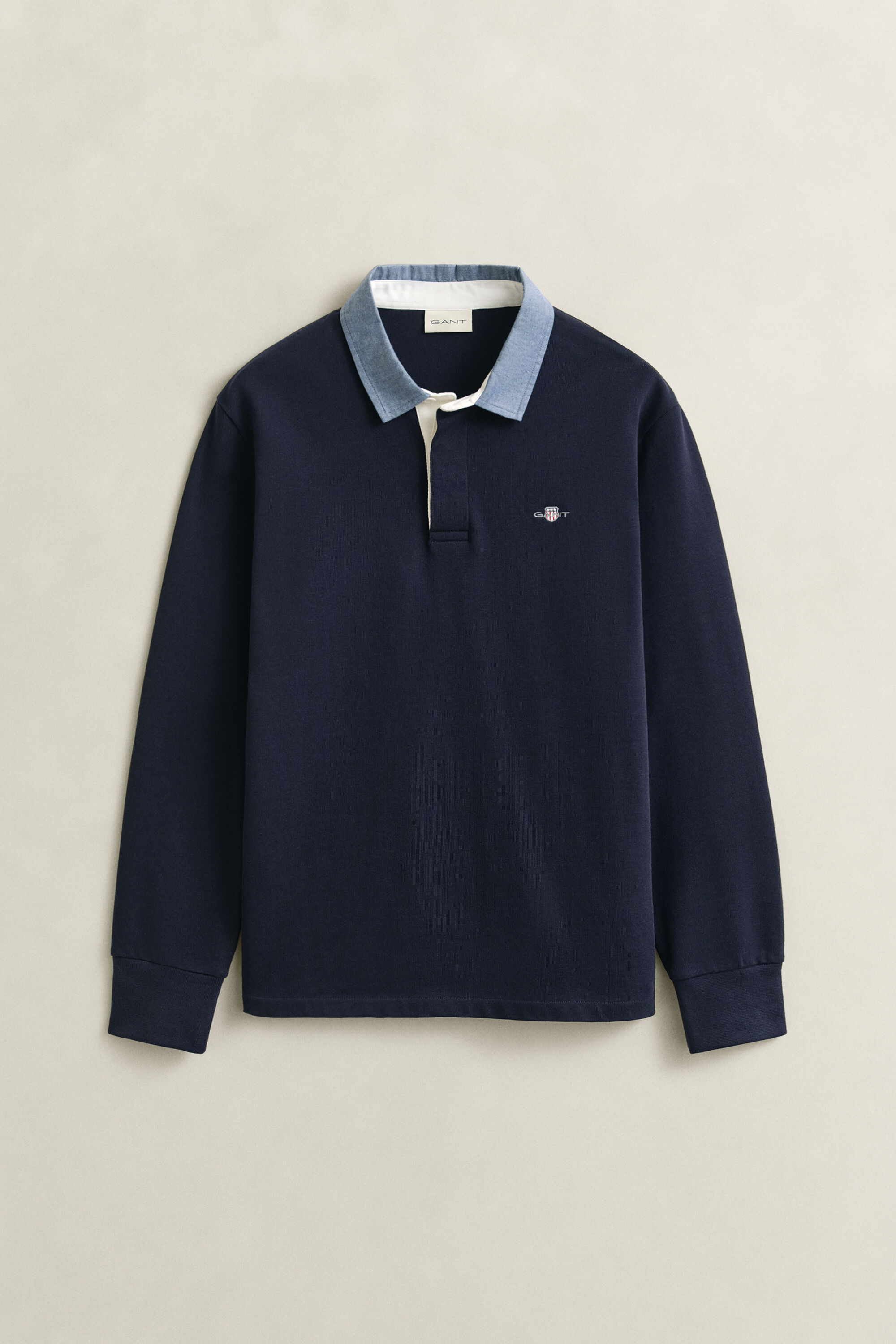 Heavy Rugger mit Chambray-Kragen