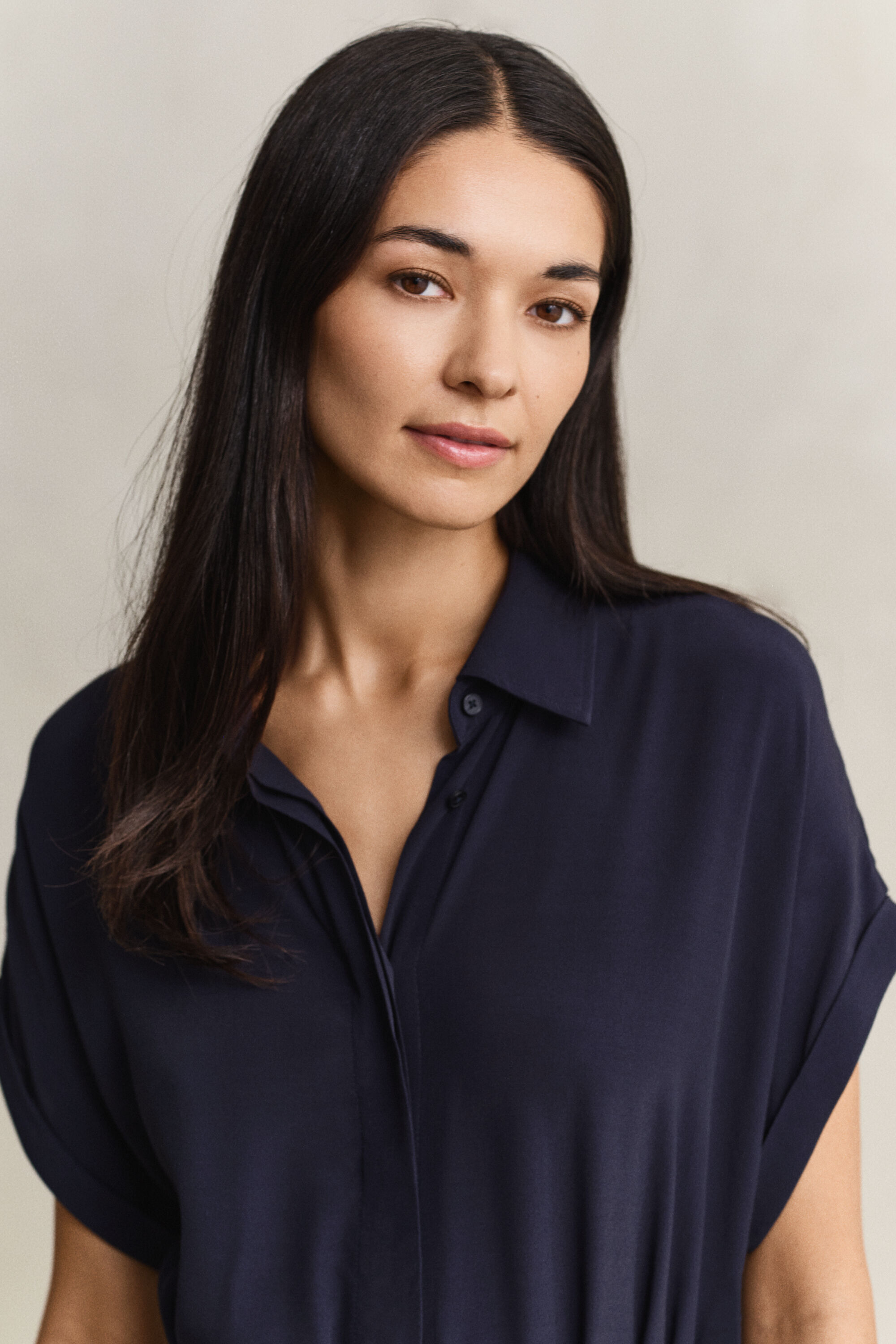 Hemdblusenkleid mit Flügelärmeln