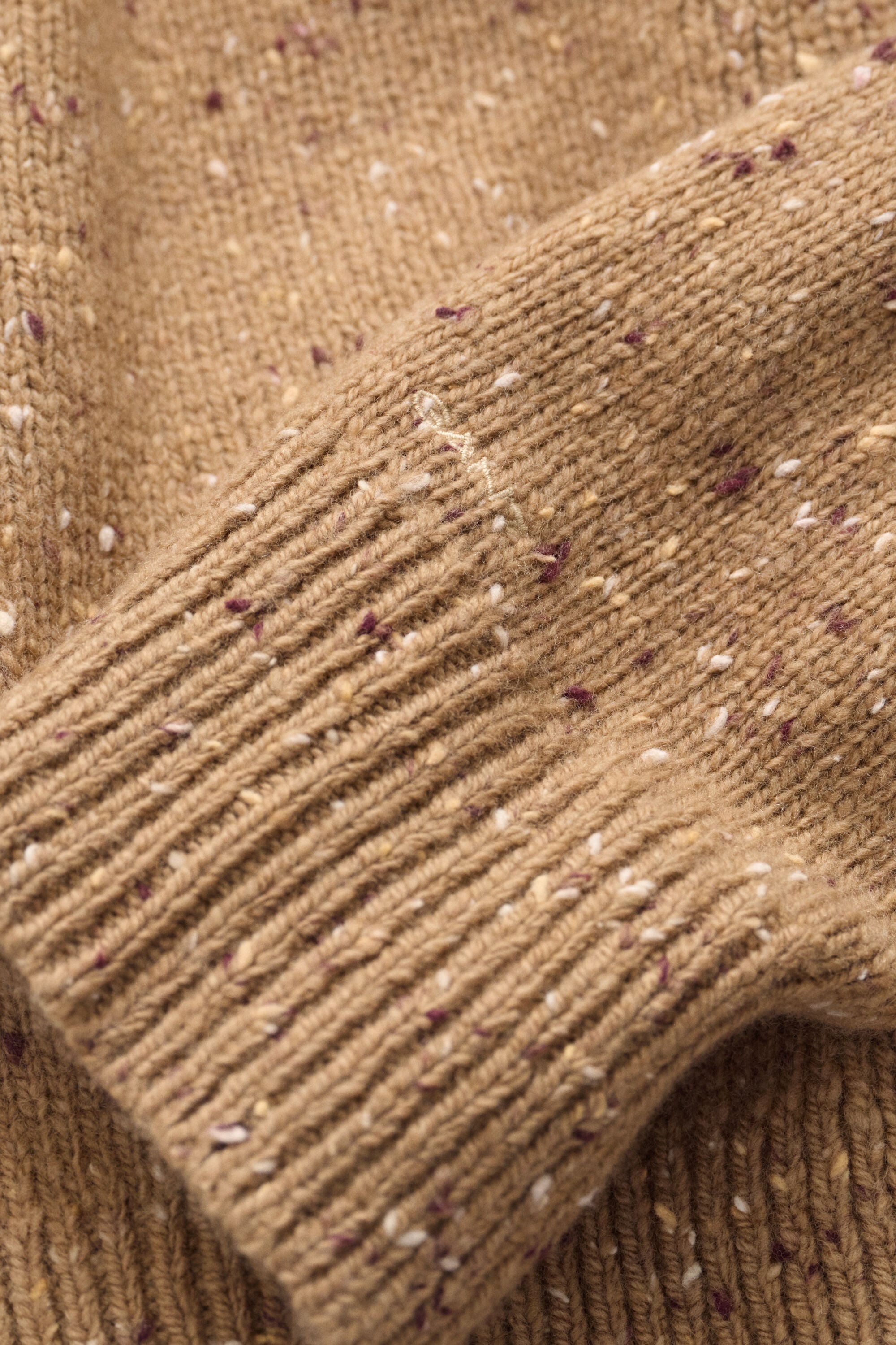 Wool Blend Nepps Cardigan