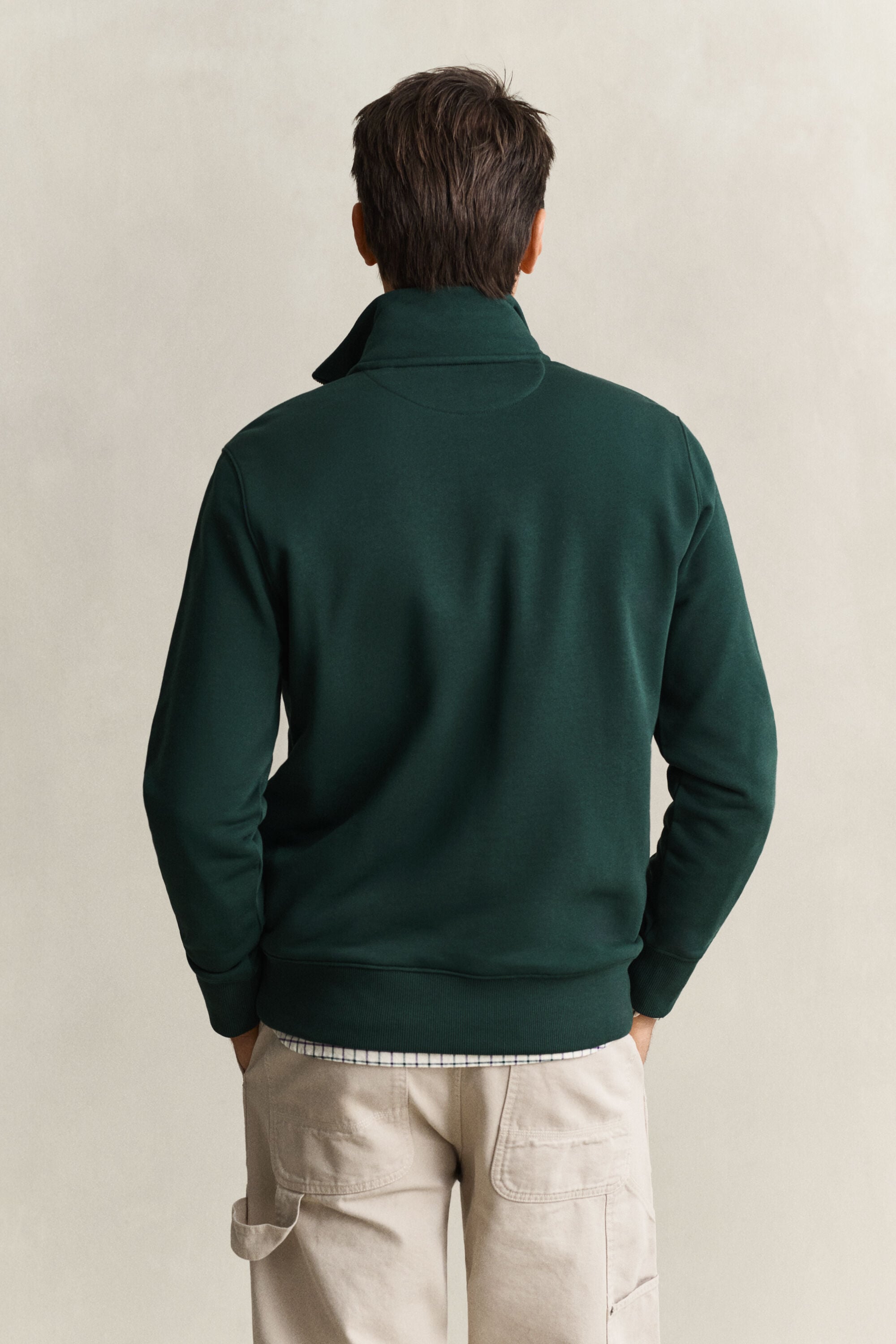 Shield Sweatshirt mit halblangem Reißverschluss