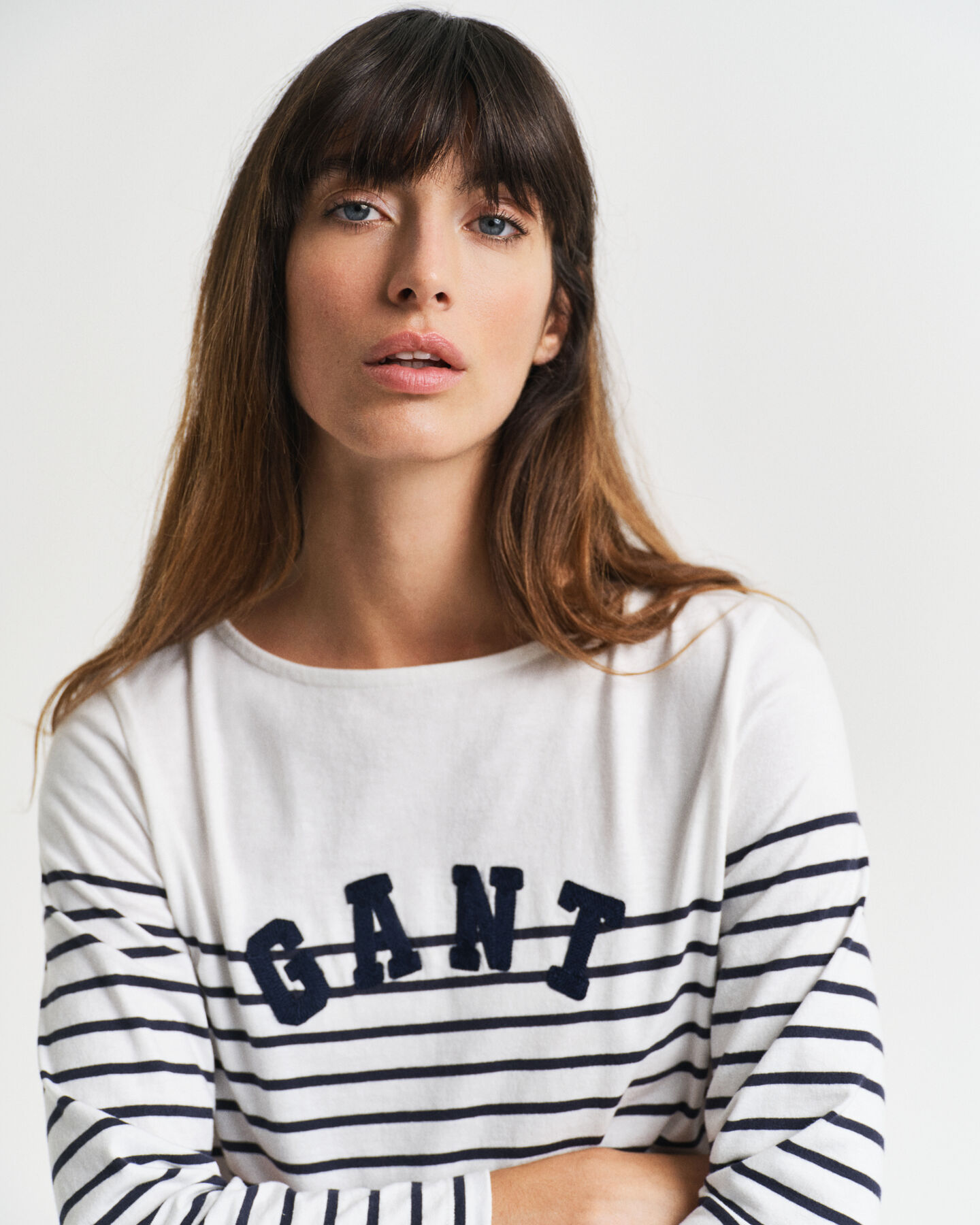 Breton Striped T-Shirt mit U-Boot-Ausschnitt