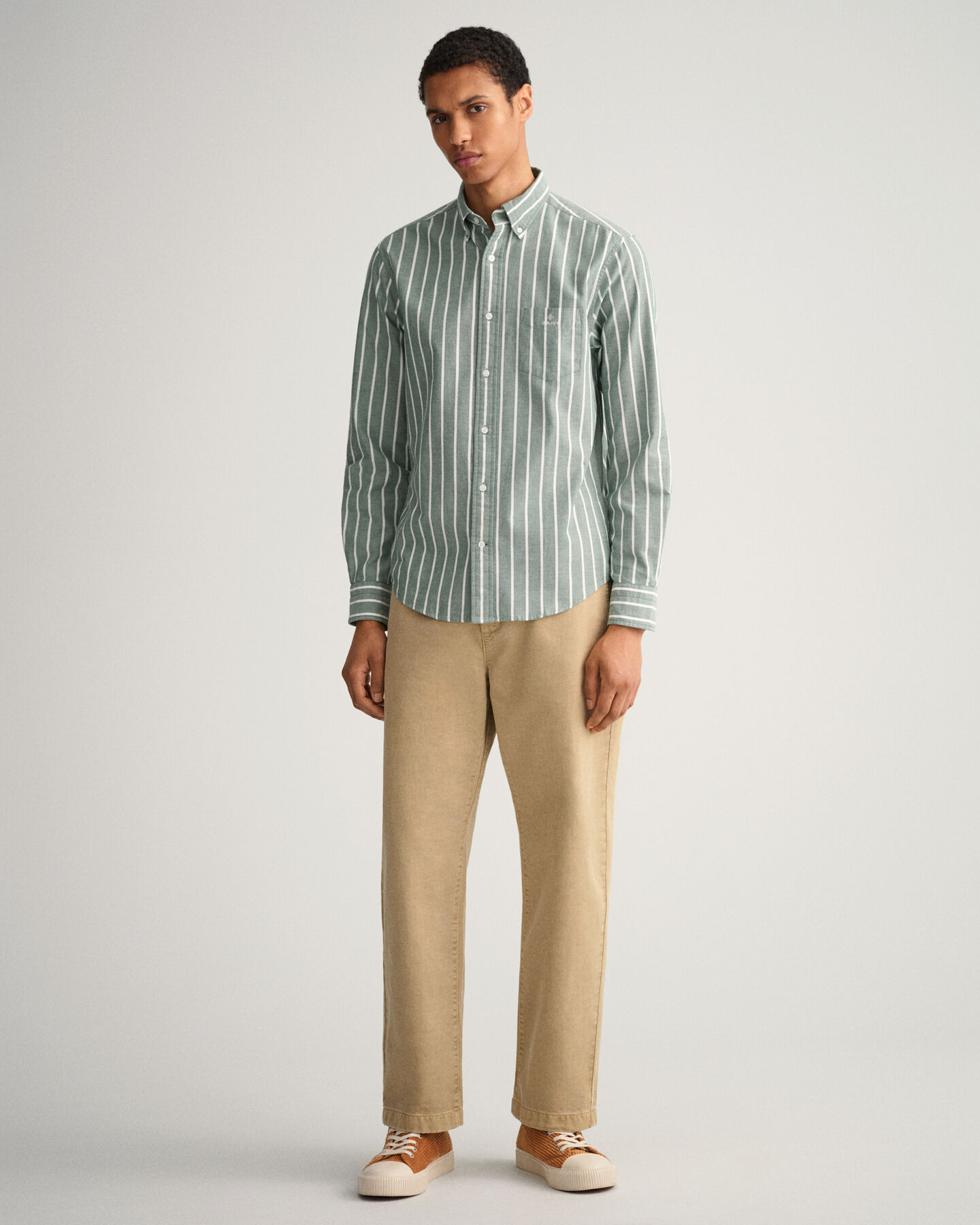 Regular Fit Oxford-Hemd mit breiten Streifen