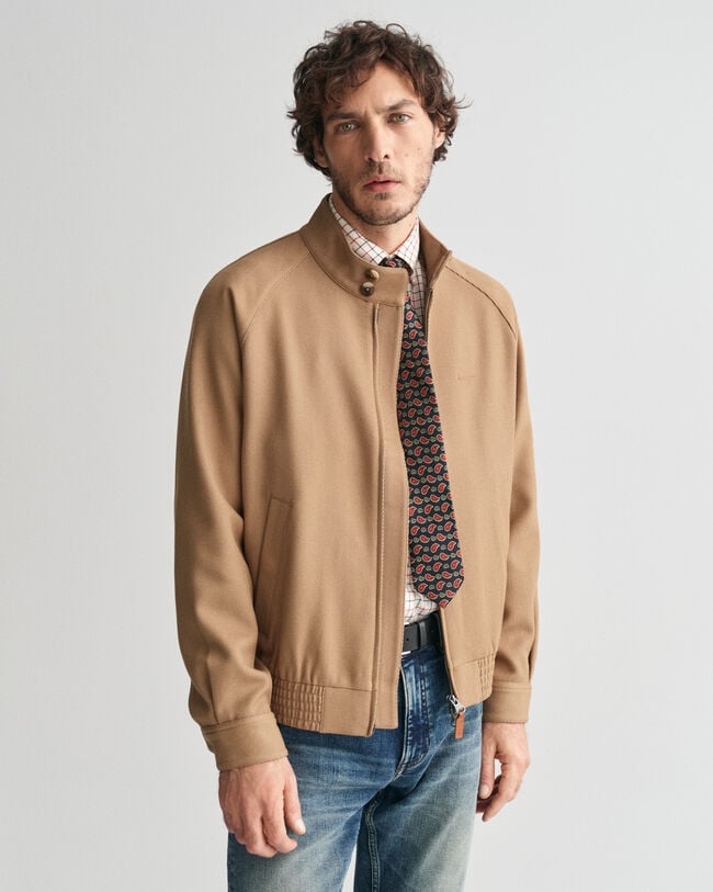 Harrington Jacke aus Wollgemisch