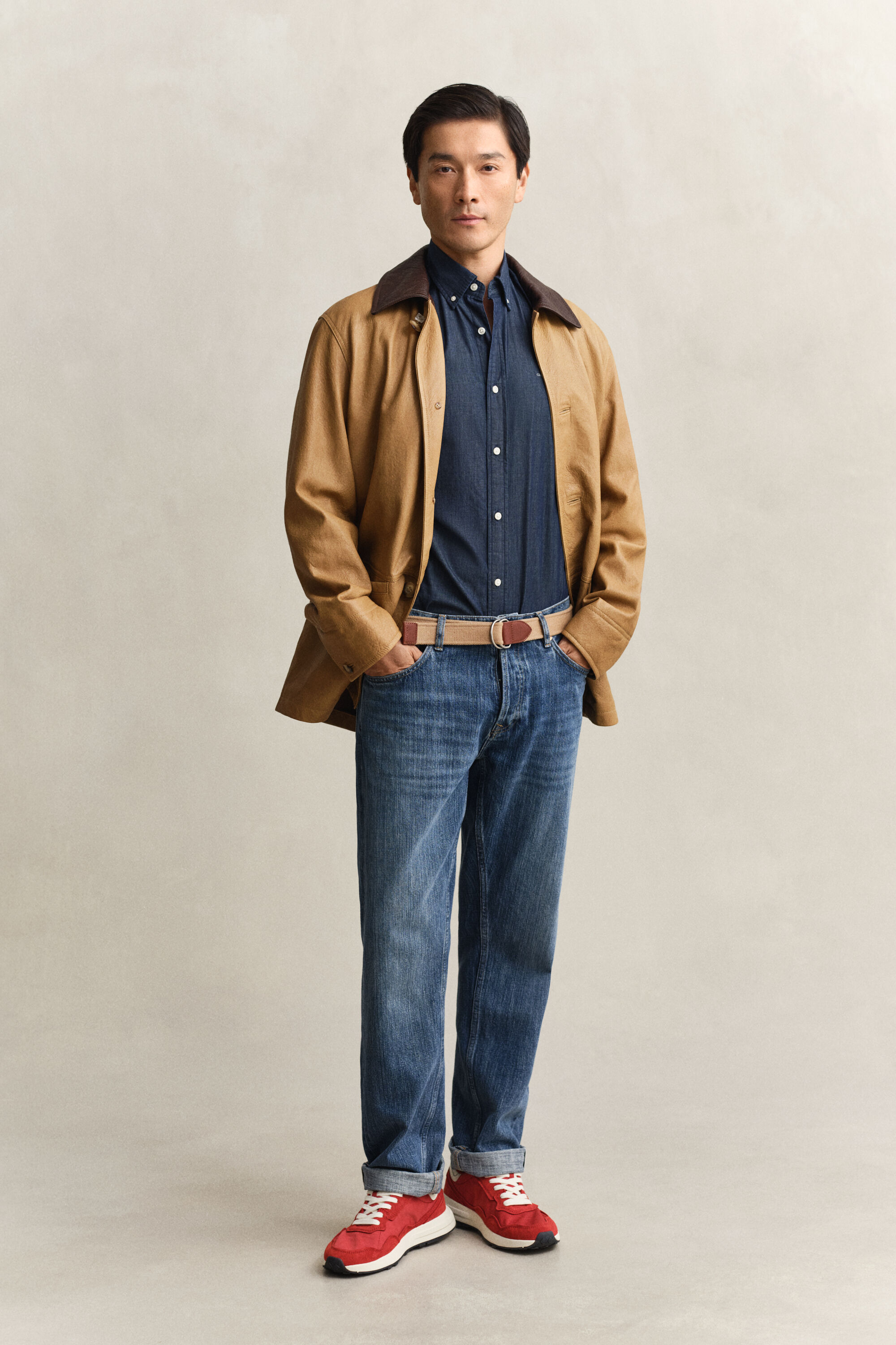 Camicia indaco slim fit