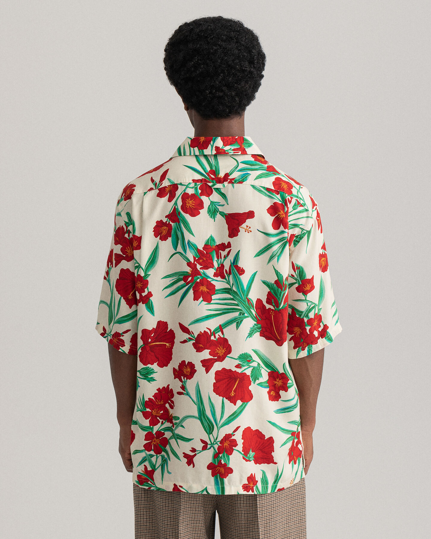 Pure Prep Relaxed Fit Kurzarm-Hemd aus Lyocell mit Blumenprint