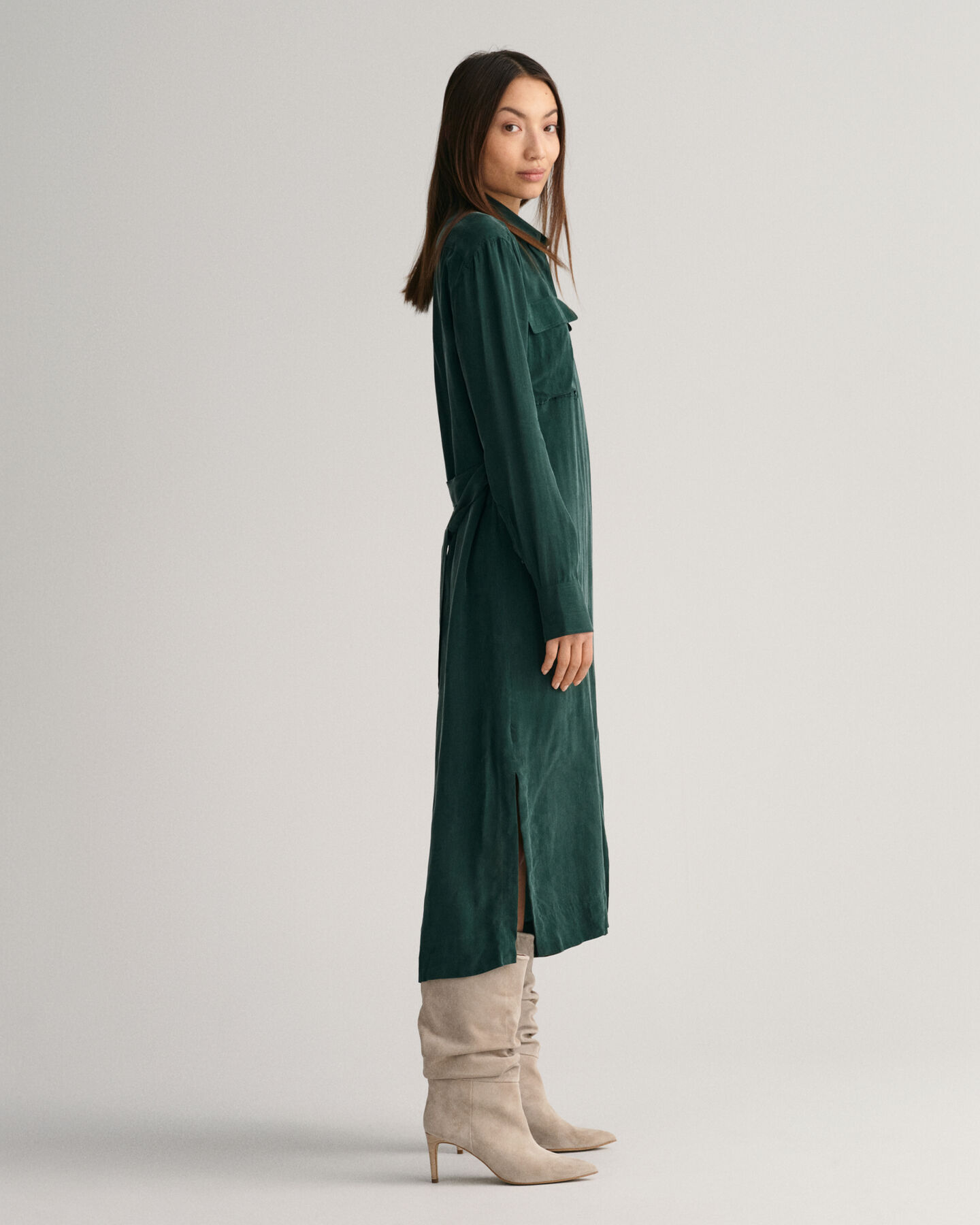 Relaxed Fit Utility Hemdblusenkleid