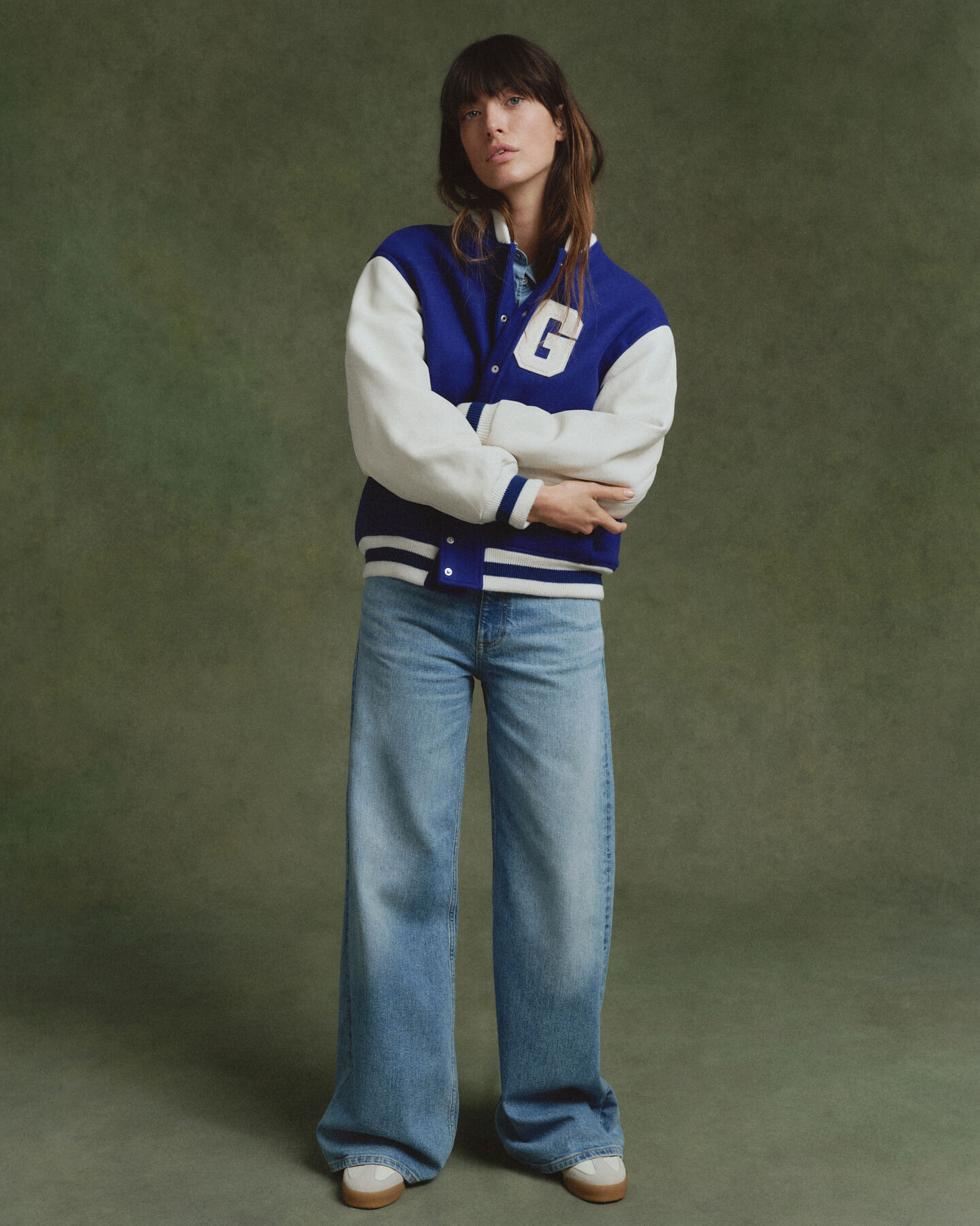 Varsity Jacke aus Ledermix