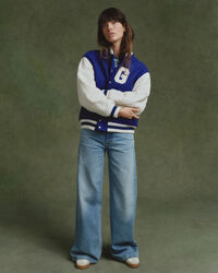 Varsity Jacke aus Ledermix