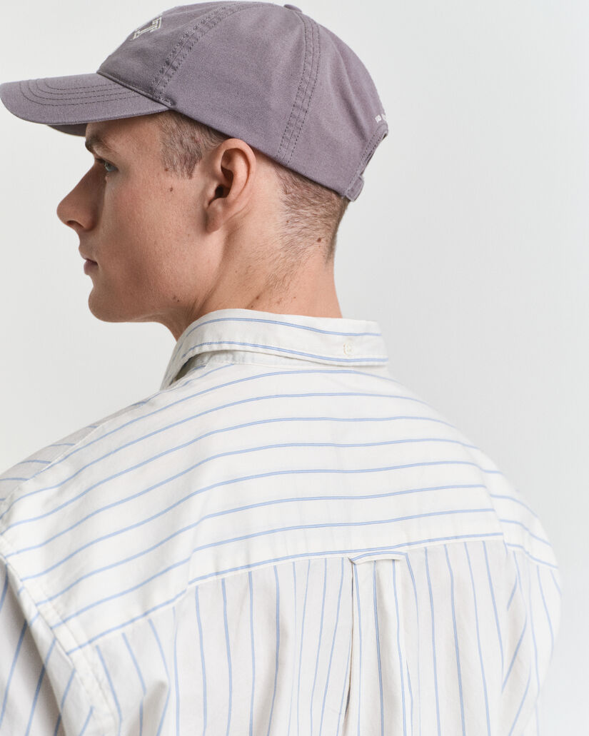 Relaxed Fit Luxury Oxford Hemd mit Streifen