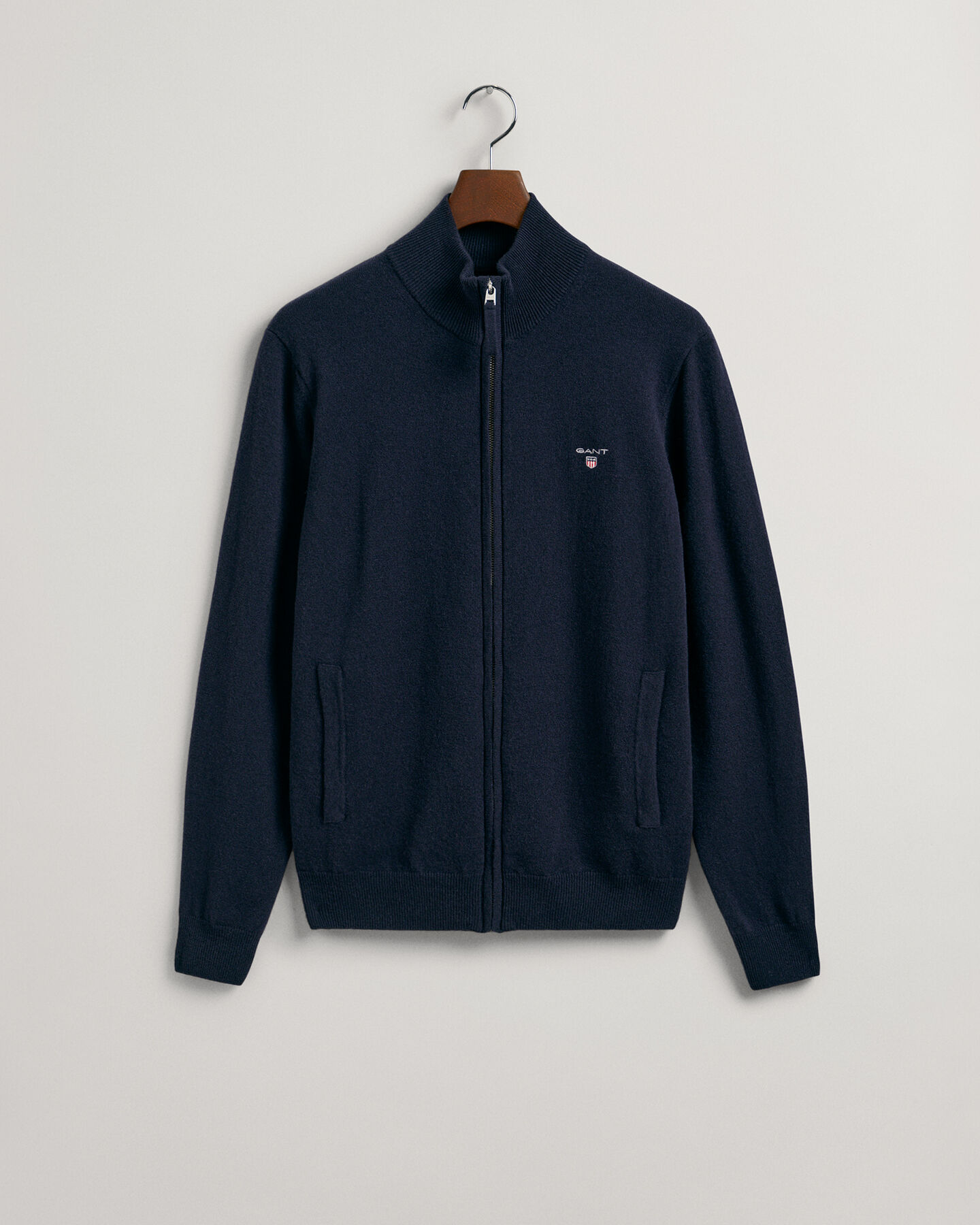 Strickjacke aus Super Fine Lambswool mit Reißverschluss