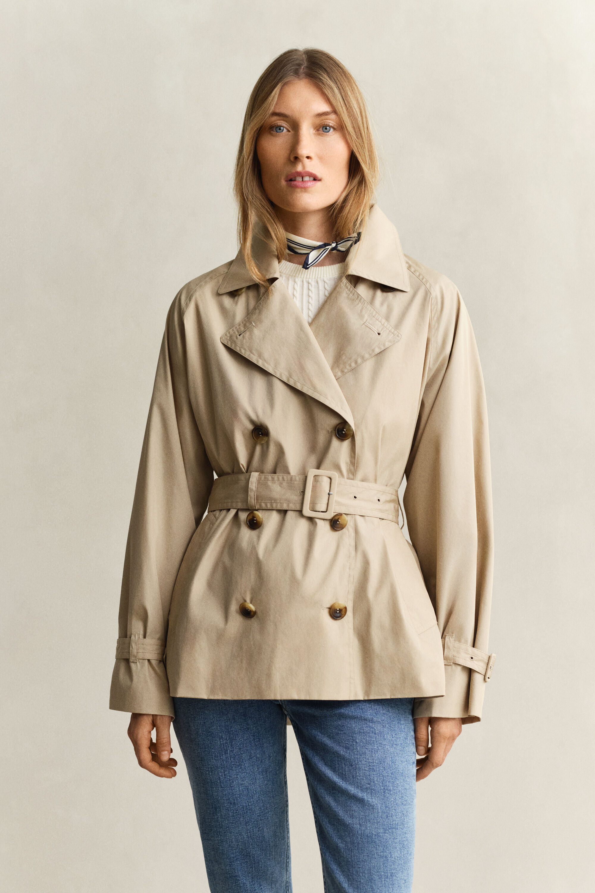Lightweight Short Trench Coat
