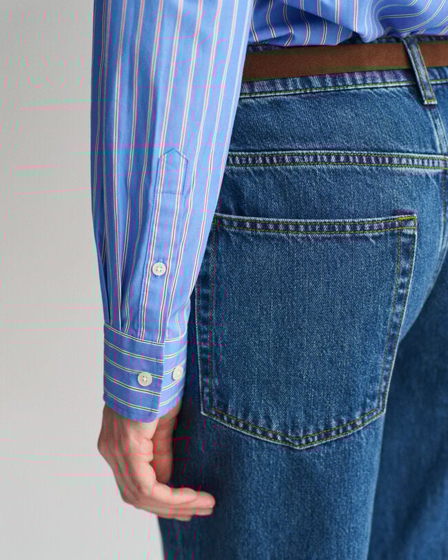 Regular Fit Classic Popeline Hemd mit Streifen