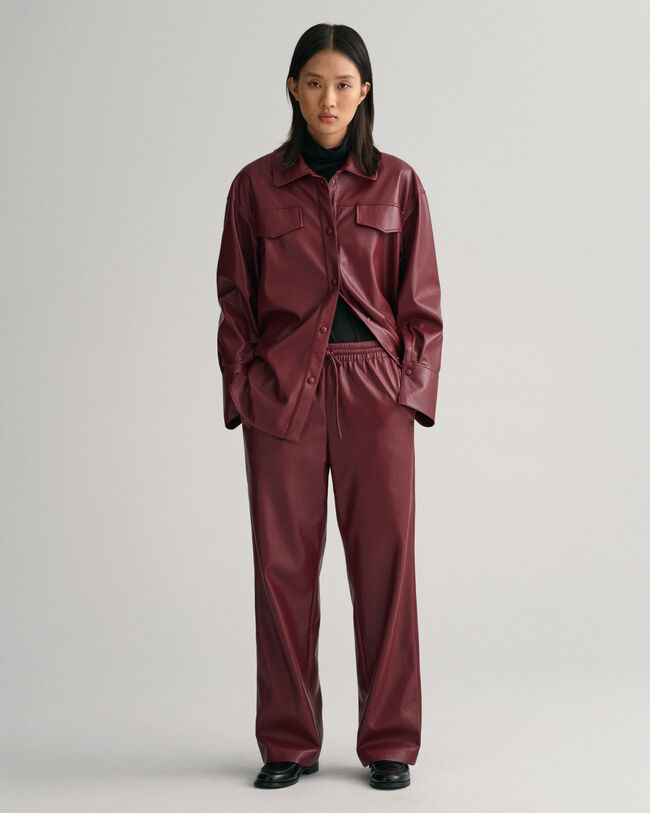 Relaxed Fit Pull-On Hose aus Kunstleder