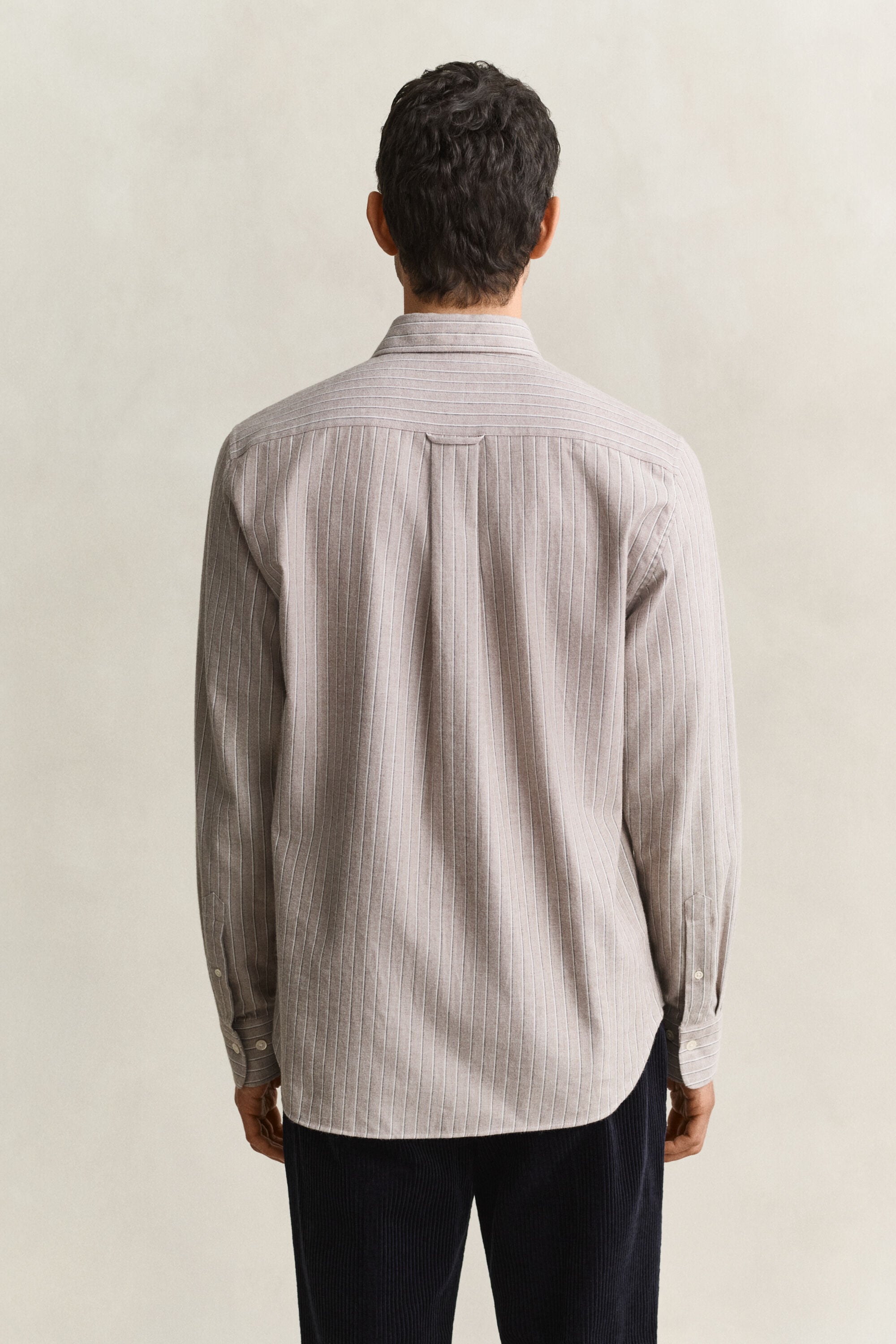 Camicia in flanella mélange a righe