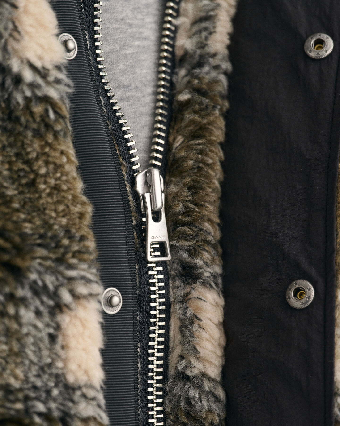 Karierte Fleecejacke mit Reißverschluss