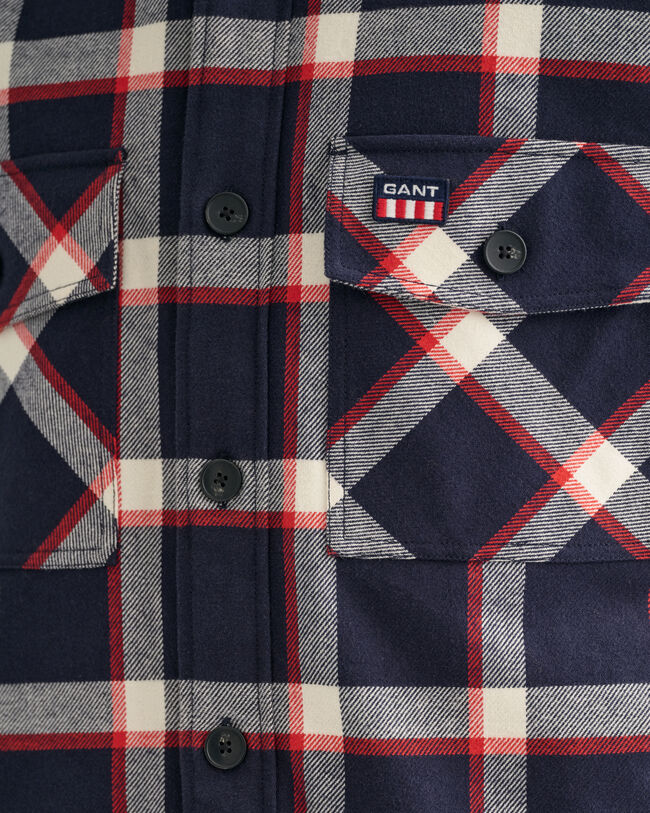 Flanell-Hemdjacke mit Karomuster