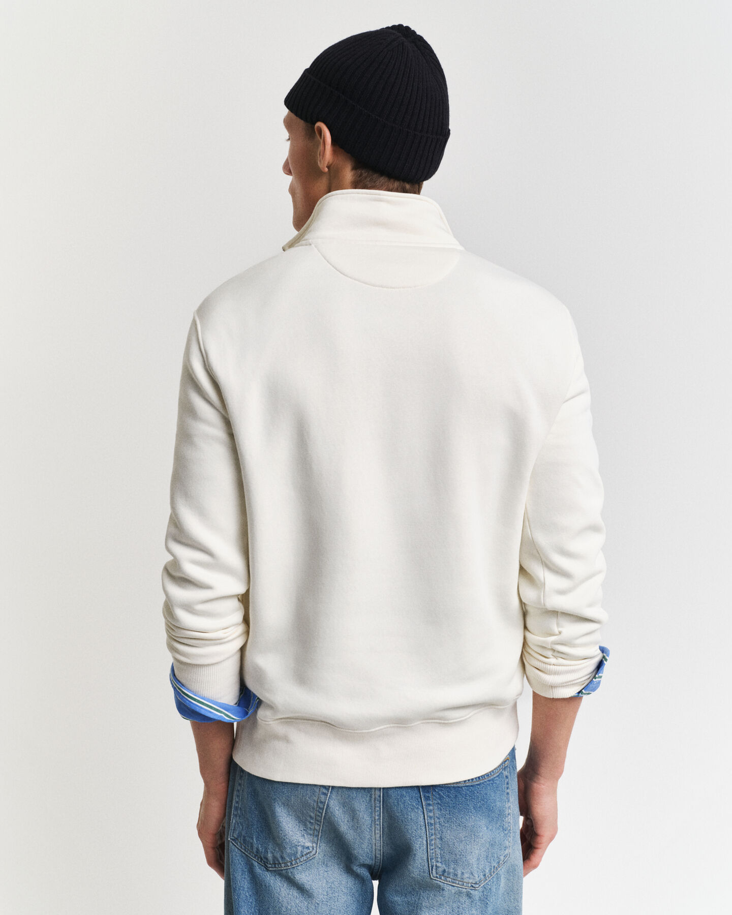 GANT 49 Arch Graphic Sweatshirt mit Rei&szlig;verschlusskragen
