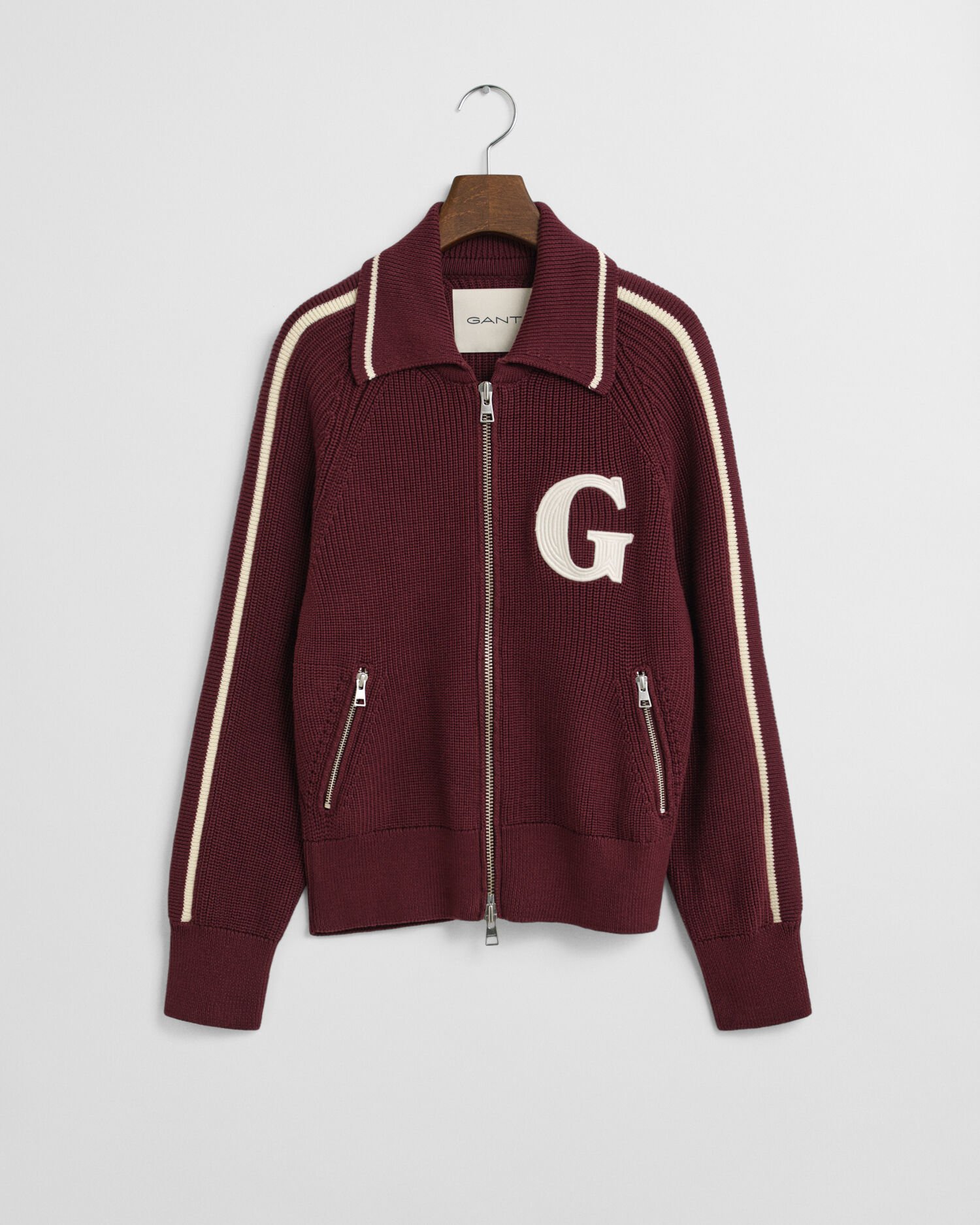 GANT Varsity Strickjacke mit Reißverschluss