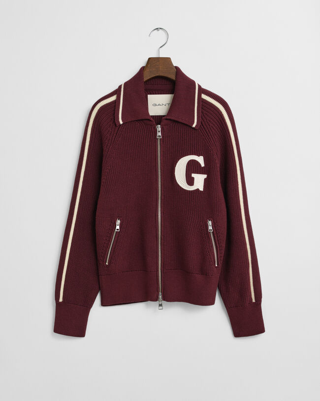 GANT Varsity Strickjacke mit Reißverschluss