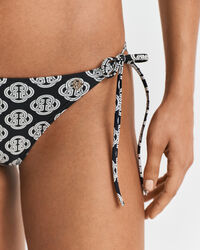 Monogram Bikinihose zum Binden mit Print