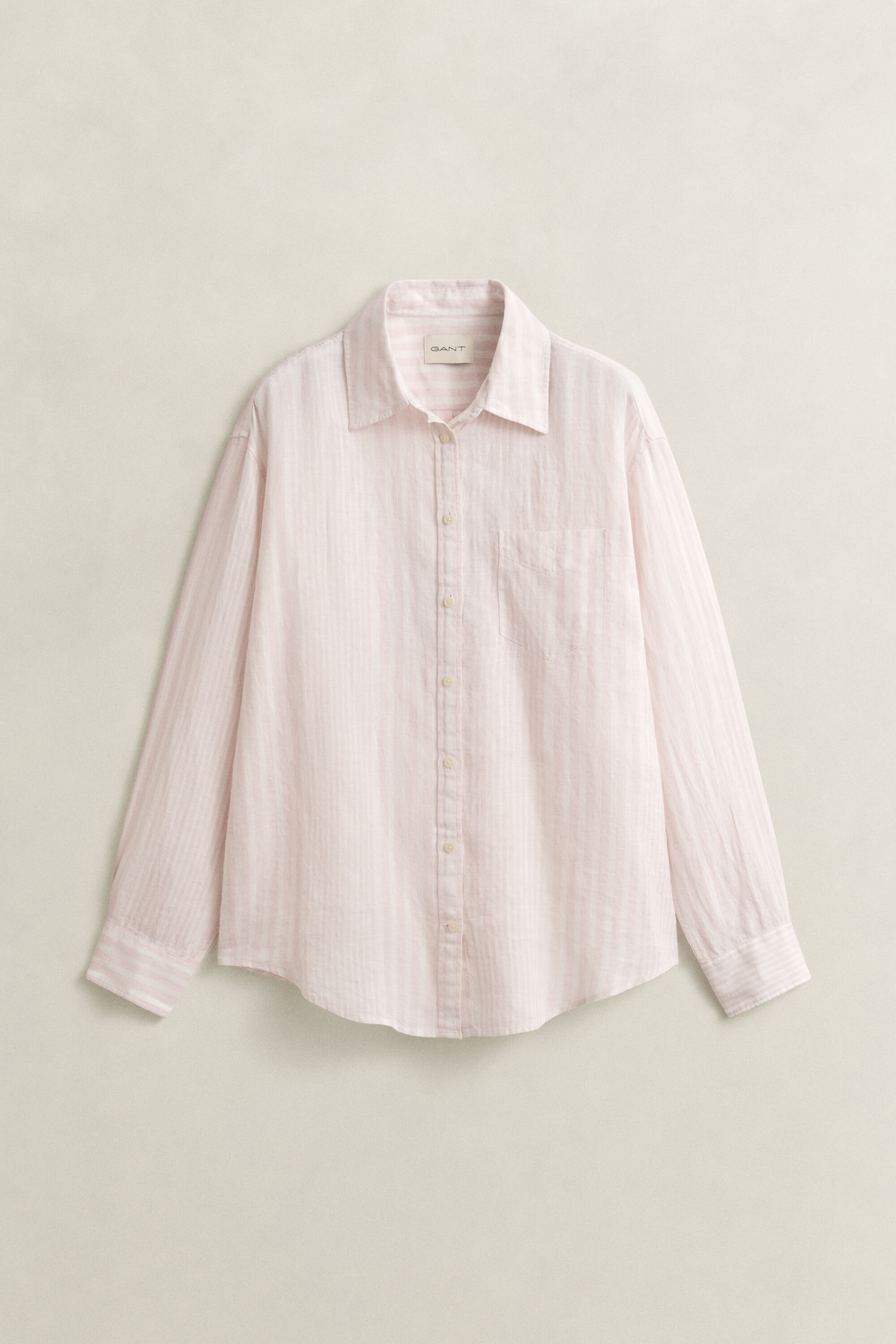 Chemise relaxed fit en lin à rayures