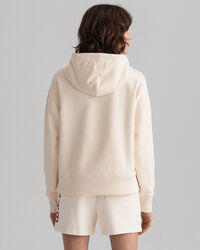 Tonal Quadrat Hoodie mit Stickerei