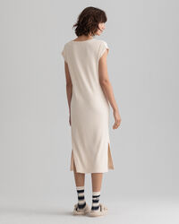 Detail Jerseykleid mit Schlitz