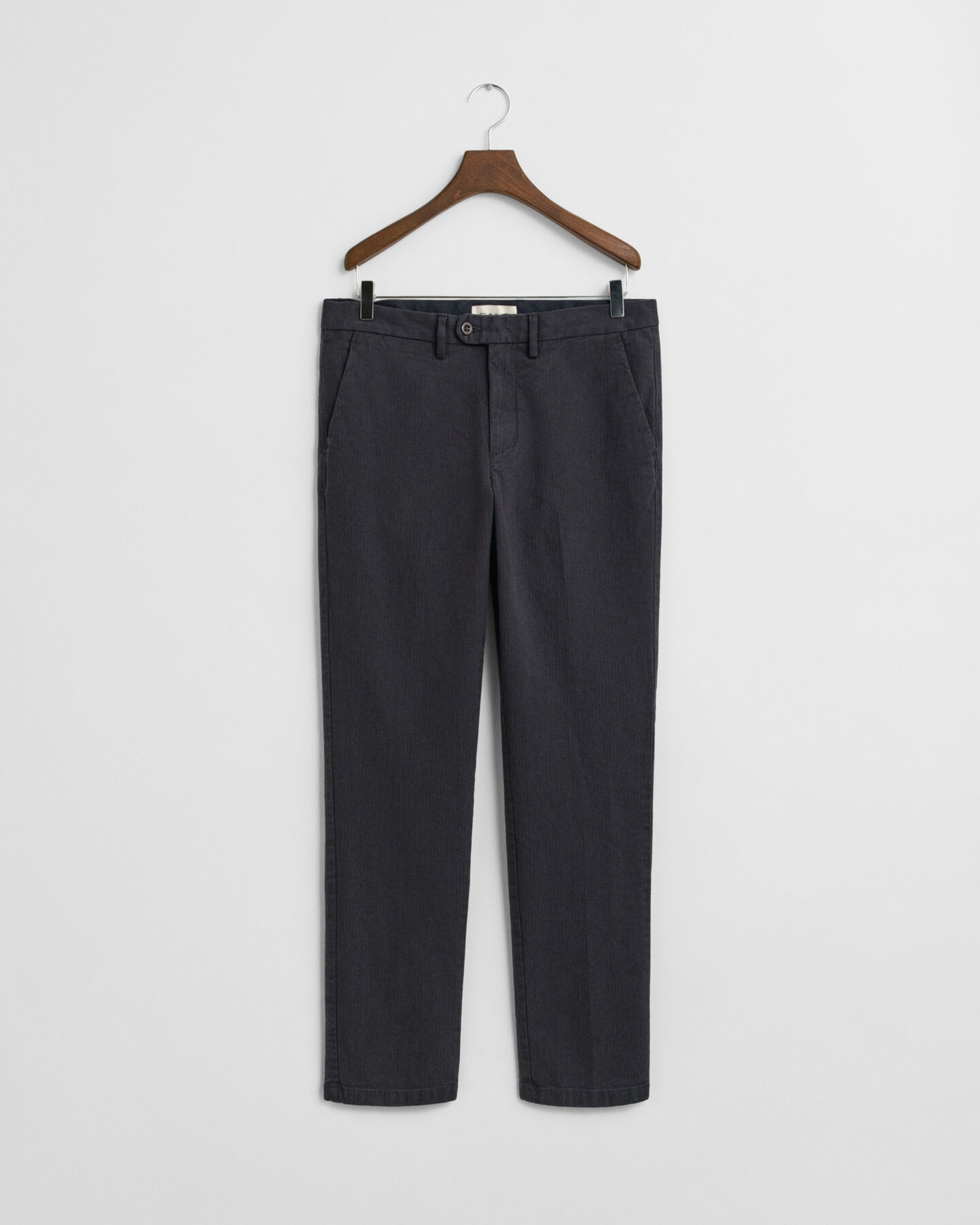 Slim Fit Herringbone Hose aus Baumwolle