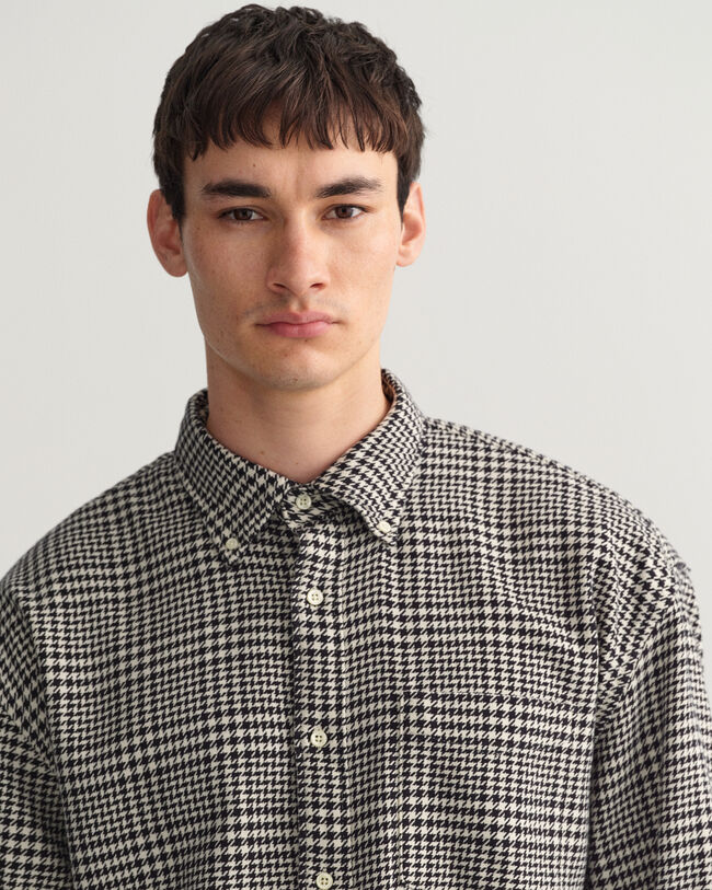 Oversized Houndstooth Baumwollhemd