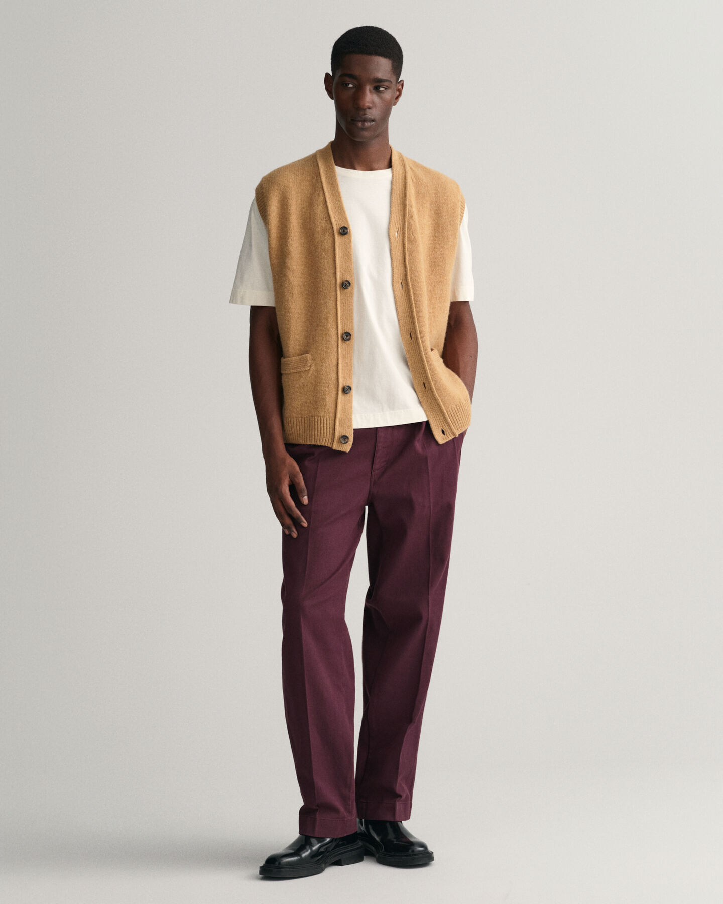 Geknöpfte Weste aus weicher Wolle