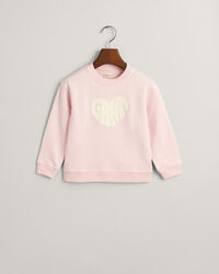 Girls Heart Graphic Rundhals-Sweatshirt