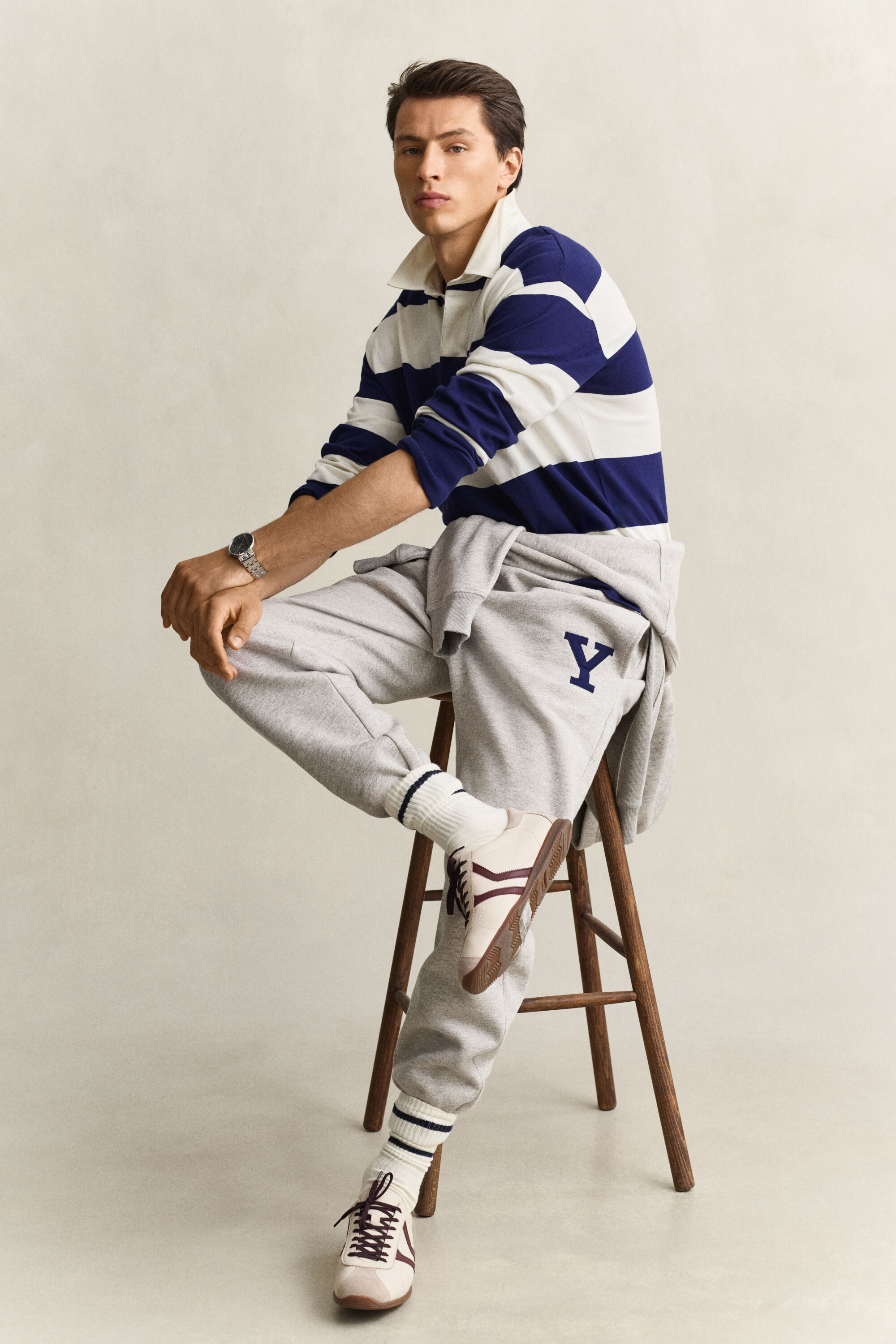 Heavy Rugger à rayures Gant x Yale