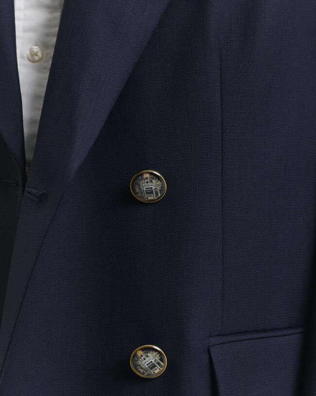 Oversized Hopsack Blazer aus Wolle