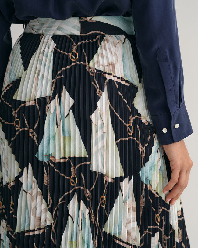 Sailing Print Faltenrock