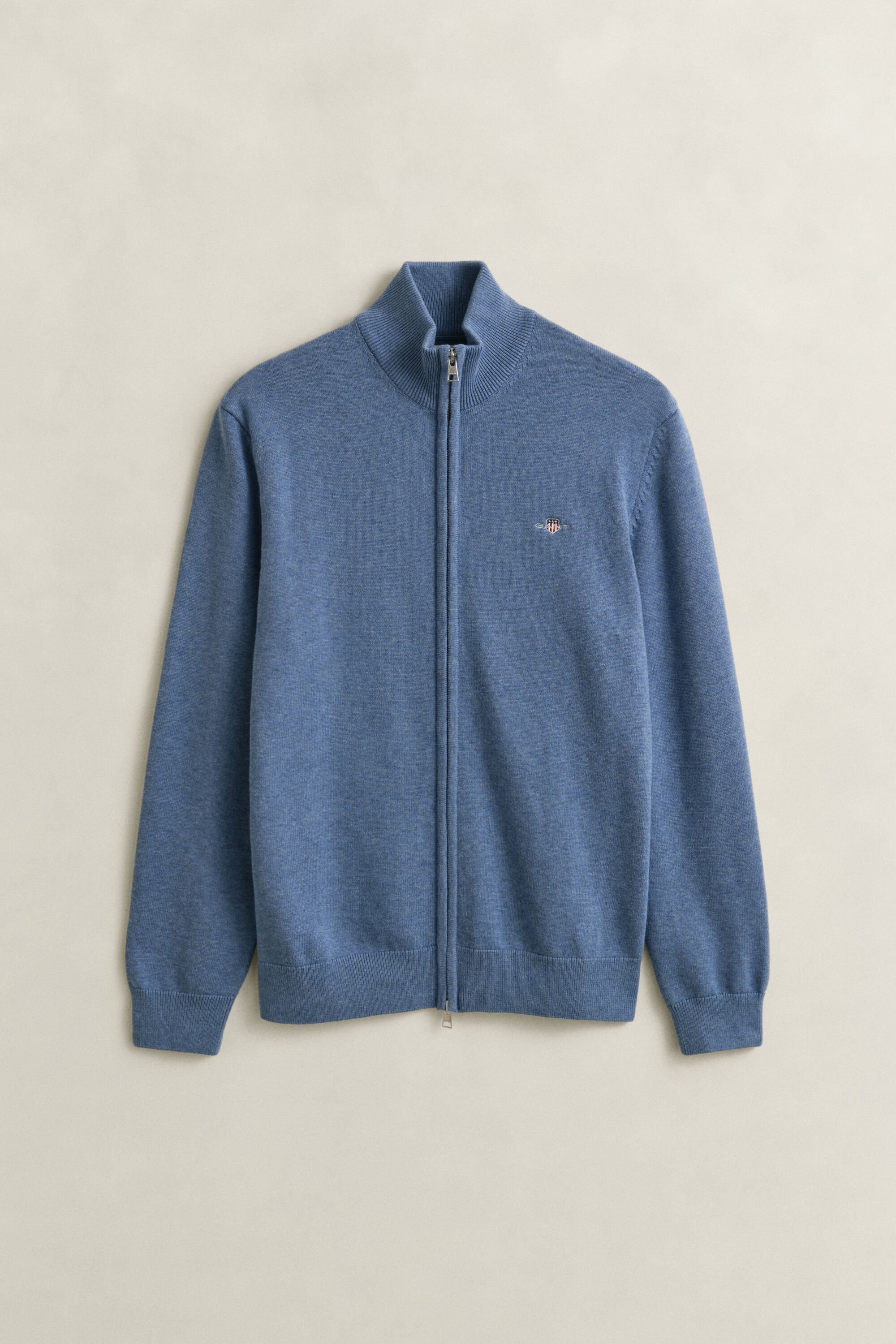 Cardigan zippé en coton décontracté