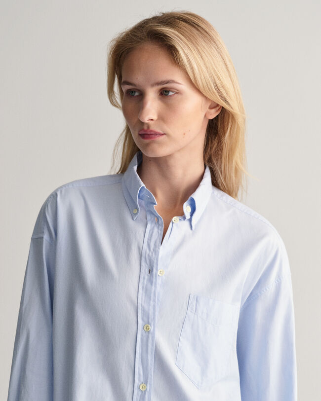 Oversized Fit Luxury Oxford-Bluse