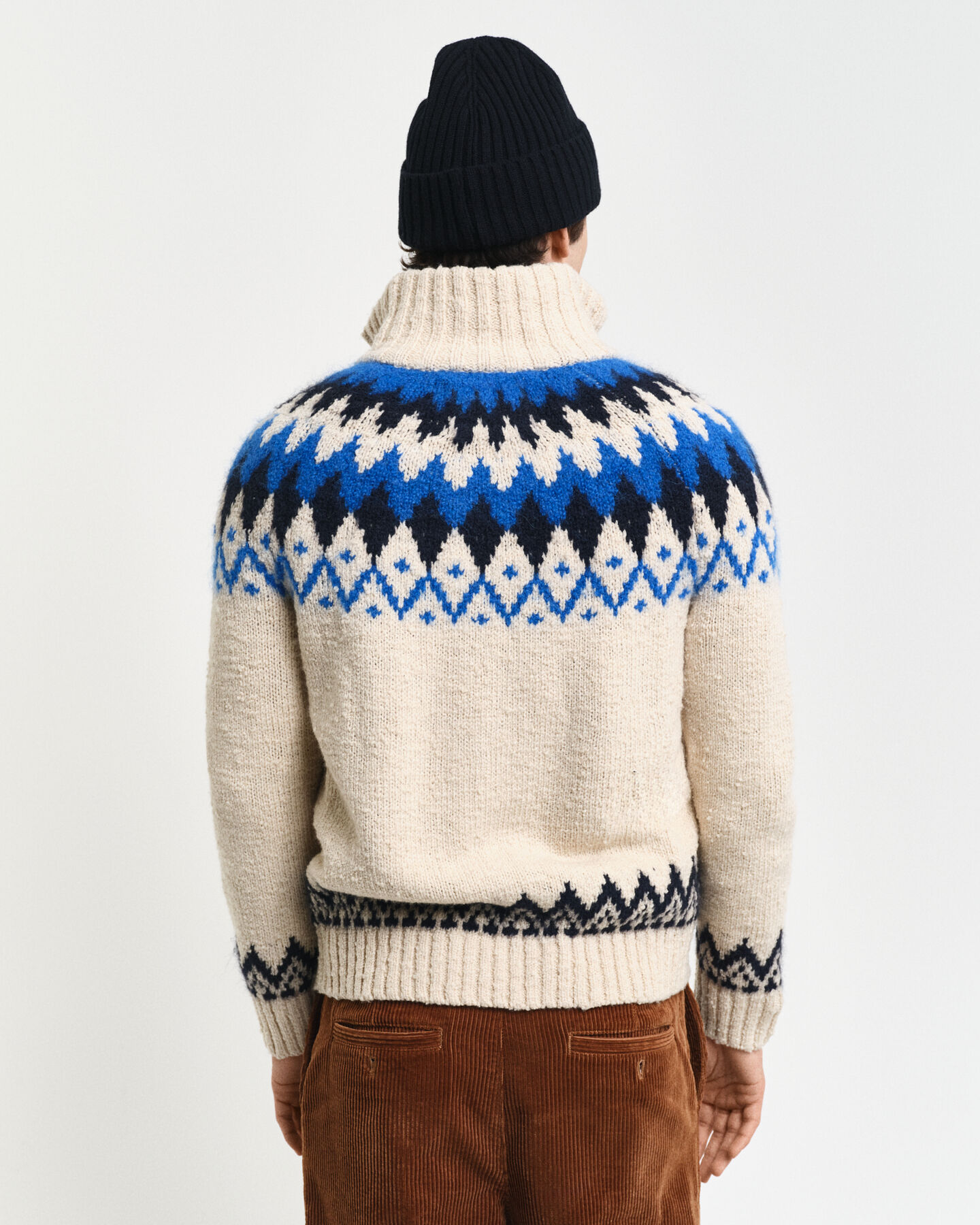 Jacquard-Strickjacke mit Reißverschluss