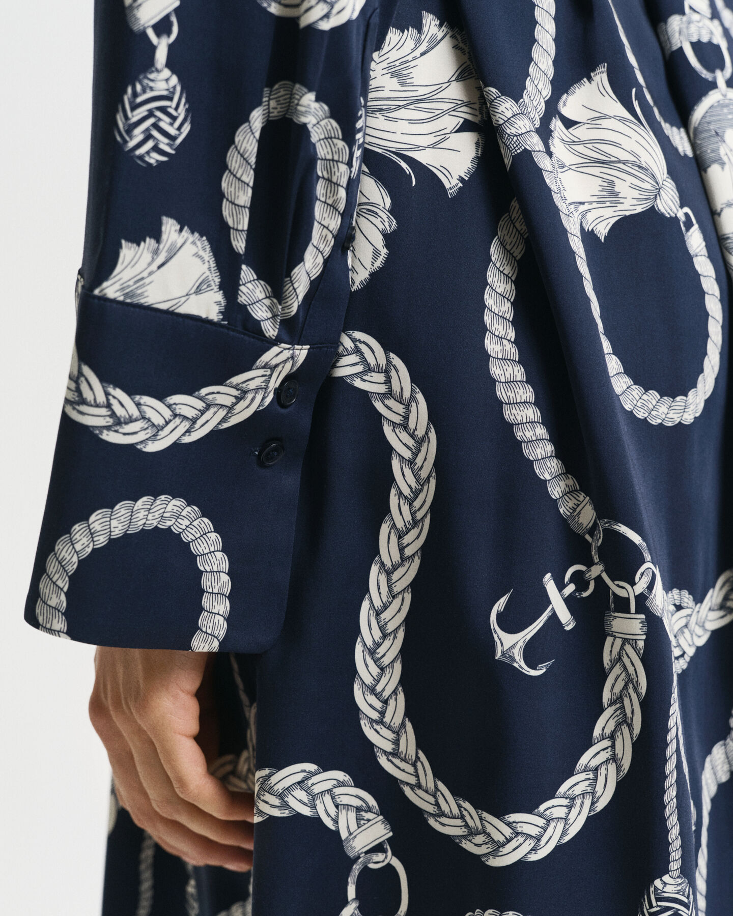 Sailing Print Hemdblusenkleid