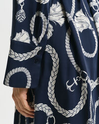 Sailing Print Hemdblusenkleid