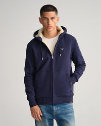 Sherpa Fleece Sweat-Hoodie mit Reißverschluss